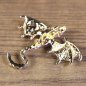 Preview: Dragon Brooch - spread wings, top view, purple