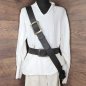 Preview: Einfachen Crossbelt 6 cm, Büffelleder, Dunkelbraun (L)