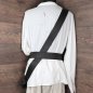 Preview: Einfachen Crossbelt 6 cm, Büffelleder, Dunkelbraun (L)