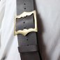 Preview: Einfacher Crossbelt in Büffel, dunkelbraun (M-L) - 7,5 cm