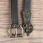 Preview: 2 x 150 cm - Late Medieval Belt, Antique Brown, AM, with Metal Lace