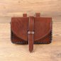 Preview: Gürteltasche "Jan", schmal, 18 x 12 x 4 cm - Mittelbraun