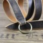 Preview: 3 x 142 cm - Ring Belt Antique Brown, Ring Color: Antique Brass