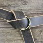 Preview: 3 x 142 cm - Ring Belt Antique Brown, Ring Color: Antique Brass