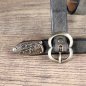 Preview: 2 x 145 cm - Medieval / Fantasy Belt, Antique Brown, AM, with Metal Tip