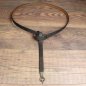 Preview: 2 x 160 cm - late medieval belt (1390 - 1420), antique brown, AM, with metal tip