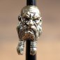 Preview: 6 mm hair bead bearded man's head - AM