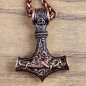 Preview: Necklace "Thor's Hammer" copper-colored, animal ornament