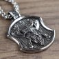Preview: Necklace "Medallion Viking Head with 2 Axes"