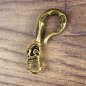 Preview: Haken für Hosenkette / Schlüsselhaken "Skull" Messing