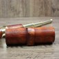 Preview: Teleskop / Fernrohr - mit Holzgriff, 45 cm, mit Lederetui
