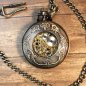 Preview: Klassische Mechanische Taschenuhr mit Schmuckrand
