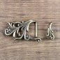 Preview: Florales Ornament Buckle - AM, für 4 cm Riemen