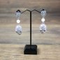 Preview: Ohrring Paar "Strass Totenkopf mit Perle" - AS