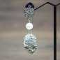 Preview: Ohrring Paar "Strass Totenkopf mit Perle" - AS