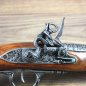 Preview: Deko Steinschloss Pistole, Tromblon, Holz / Metall, grau - Replik