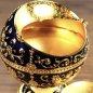 Preview: Aschenbecher "Barock Ball", Farbe: Gold / Blau
