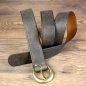 Preview: 4 x 138 cm Simple Belt, Antique Brown, Simple Buckle in AB
