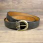Preview: 4 x 138 cm Simple Belt, Antique Brown, Simple Buckle in AB