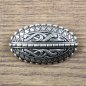 Preview: Wikinger ovale Brosche, Schalenfibel "Drachenschild" - Altsilber