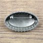 Preview: Wikinger ovale Brosche, Schalenfibel "Drachenschild" - Altsilber