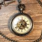 Preview: Klassische Mechanische Taschenuhr mit Schmuckrand