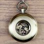 Preview: Klassische Mechanische Uhr ohne Klappdeckel, Halbautomatik, Zifferblatt Beige