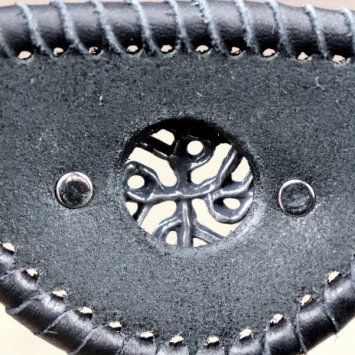 Preview: Augenklappe Midgard Netz Altsilber