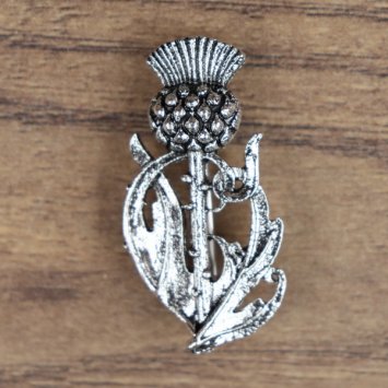 Brosche Schottische Distel - Silberfarben