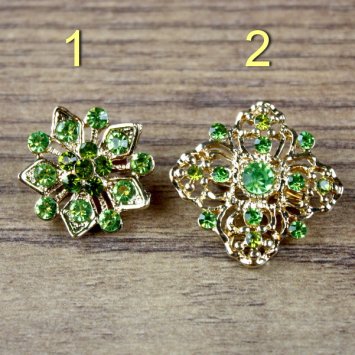 Broschen mit blauen Steinen, Farbe: Gold