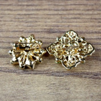 Preview: Broschen mit blauen Steinen, Farbe: Gold