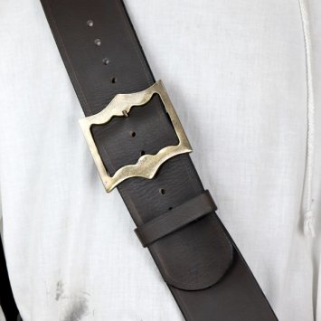 Einfacher Crossbelt in Büffel, dunkelbraun (M-L) - 7,5 cm