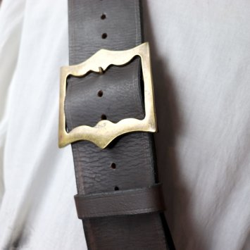Einfacher Crossbelt in Büffel, dunkelbraun (M-L) - 7,5 cm
