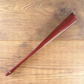 Preview: Bambus / Seiden Fächer, Bordeaux-Weiß, 59 x 34 cm