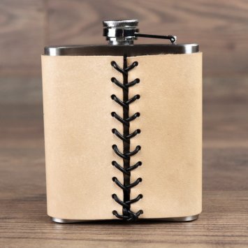 Preview: Flachmann mit Ledermantel, Motiv 