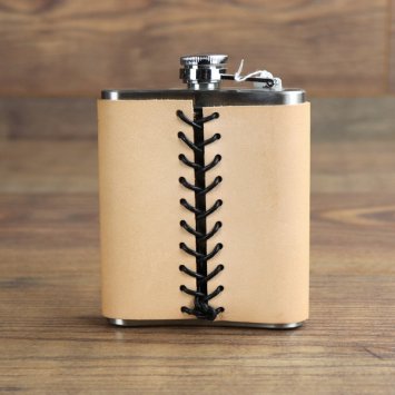 Preview: Flachmann mit Ledermantel, Motiv 