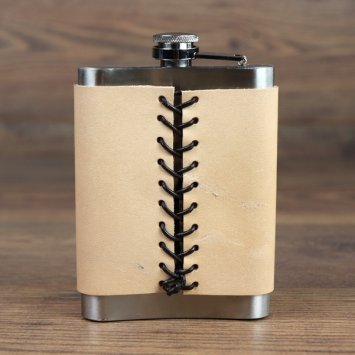 Preview: Flachmann mit Ledermantel, Motiv 