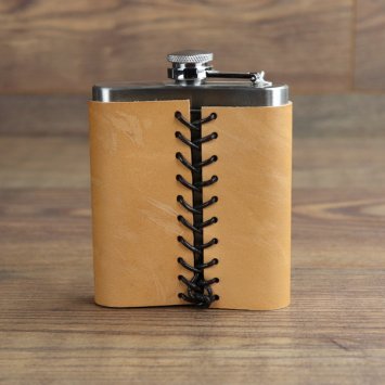 Preview: Flachmann mit Ledermantel, Motiv 