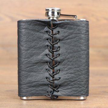 Preview: Flachmann mit Ledermantel, Motiv 