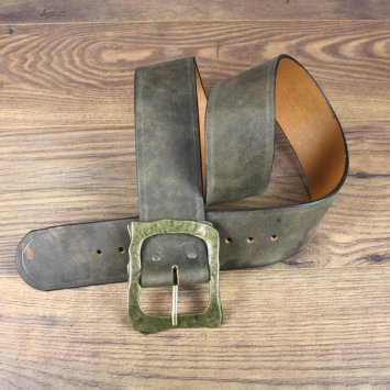 Preview: 6 x 150 cm Piraten Gürtel, Rindsleder, Antik-Braun, Umfang von 120 -140 cm