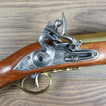 Preview: Gewehr Tromblon 18. Jhdt, Steinschloss Messing - Replik