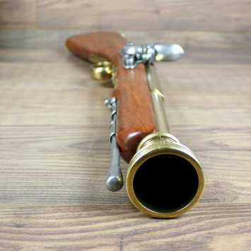 Preview: Gewehr Tromblon 18. Jhdt, Steinschloss Messing - Replik