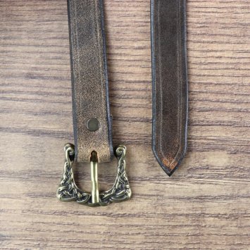 2 x 145 cm - Wiki Gürtel, Antik-Braun, AM