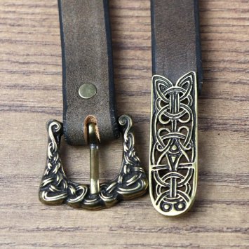 2 x 155 cm - Viki Belt, Antique Brown, AB, with metal tip
