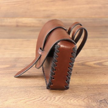 Gürteltasche "Jan", schmal, 18 x 12 x 4 cm - Mittelbraun