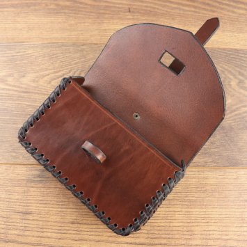 Gürteltasche "Jan", schmal, 18 x 12 x 4 cm - Mittelbraun