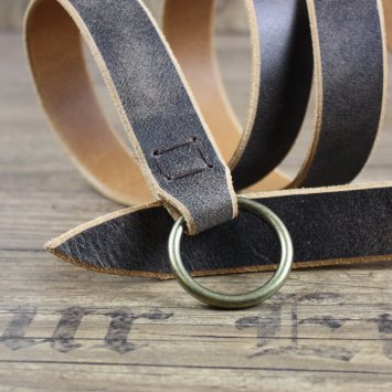 3 x 142 cm - Ring Belt Antique Brown, Ring Color: Antique Brass
