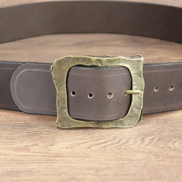 6 x 137 cm pirate belt, buffalo leather, brown / circumference for 108 - 130 cm