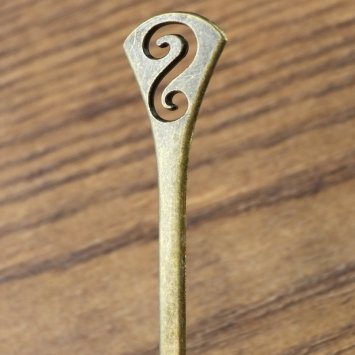 Haarnadel "Bronze - S" Altmessing