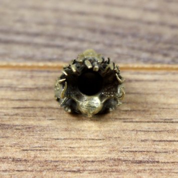 5 mm Haarperle "Davy Jones" - AM - altmessingfarben